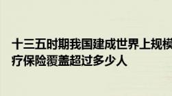 十三五时期我国建成世界上规模最大的社会保障体系基本医疗保险覆盖超过多少人