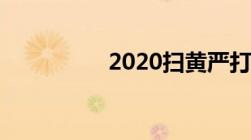 2020扫黄严打多久结束