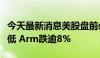 今天最新消息美股盘前必读：三大股指期货走低 Arm跌逾8%