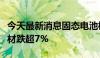 今天最新消息固态电池概念盘初下挫，华正新材跌超7%