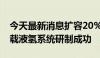 今天最新消息扩容20% 我国首款百公斤级车载液氢系统研制成功