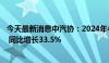 今天最新消息中汽协：2024年4月新能源汽车销量为85万辆 同比增长33.5%