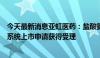 今天最新消息亚虹医药：盐酸氨酮戊酸己酯软膏光动力治疗系统上市申请获得受理