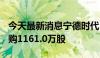 今天最新消息宁德时代：截至5月31日公司回购1161.0万股