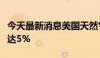 今天最新消息美国天然气期货延续跌势，跌幅达5%