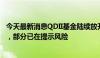 今天最新消息QDII基金陆续放开限购，业绩与规模倒挂明显，部分已在提示风险