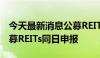 今天最新消息公募REITs再“上新”，两只公募REITs同日申报