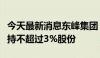 今天最新消息东峰集团：股东东捷控股计划减持不超过3%股份