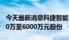 今天最新消息科捷智能：董事长提议回购3000万至6000万元股份