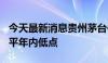 今天最新消息贵州茅台午后跌幅扩大至1% 追平年内低点