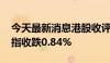 今天最新消息港股收评：恒指收跌0.94% 科指收跌0.84%