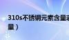 310s不锈钢元素含量表（316不锈钢成分含量）