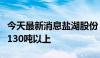 今天最新消息盐湖股份：目前碳酸锂日产量在130吨以上