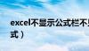 excel不显示公式栏不见了（excel不显示公式）