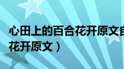 心田上的百合花开原文自然段（心田上的百合花开原文）