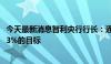 今天最新消息智利央行行长：通胀率将在2026年上半年达到3%的目标