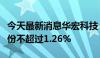 今天最新消息华宏科技：实际控制人拟减持股份不超过1.26%