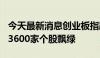 今天最新消息创业板指跌幅扩大至1% 两市超3600家个股飘绿