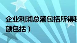 企业利润总额包括所得税费用吗（企业利润总额包括）