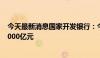 今天最新消息国家开发银行：今年1—5月发放绿色贷款超2000亿元