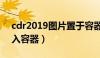 cdr2019图片置于容器内（cdr2019图片置入容器）