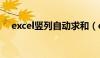 excel竖列自动求和（excel合计怎么弄）