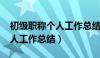 初级职称个人工作总结2000字（初级职称个人工作总结）