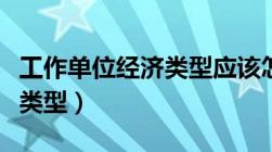 工作单位经济类型应该怎么选（工作单位经济类型）