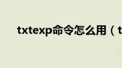 txtexp命令怎么用（txtexp命令无效）