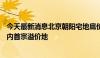 今天最新消息北京朝阳宅地底价63.8亿元成交，广州成交年内首宗溢价地