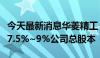 今天最新消息华菱精工：股东捷登零碳拟增持7.5%~9%公司总股本