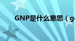 GNP是什么意思（gdp是什么意思）