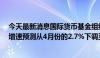 今天最新消息国际货币基金组织：将2024年美国实际GDP增速预测从4月份的2.7%下调至2.6%