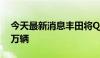 今天最新消息丰田将Q3全球产量定为约258万辆