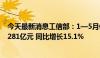 今天最新消息工信部：1—5月份软件业集成电路设计收入1281亿元 同比增长15.1%