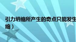 引力坍缩所产生的奇点只能发生在黑洞这样的地方（引力坍缩）