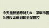 今天最新消息特力A：深圳市国资委拟将所持特发集团39.69%股权无偿划转至深投控