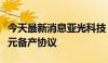 今天最新消息亚光科技：子公司签署12340万元备产协议