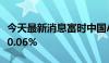 今天最新消息富时中国A50指数期货盘初下跌0.06%