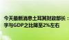 今天最新消息土耳其财政部长：到2024年底将把经常账户赤字与GDP之比降至2%左右