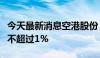 今天最新消息空港股份：国开金融拟减持股份不超过1%