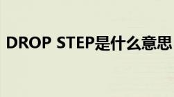 DROP STEP是什么意思（step是什么意思）