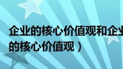 企业的核心价值观和企业精神具体体现（企业的核心价值观）