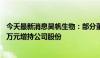 今天最新消息昊帆生物：部分董事及高管拟1100万元-2200万元增持公司股份