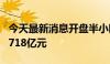 今天最新消息开盘半小时 沪深两市成交额达1718亿元