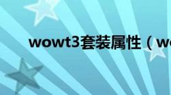 wowt3套装属性（wowt3套装材料）