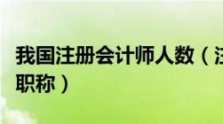 我国注册会计师人数（注册会计师相当于什么职称）