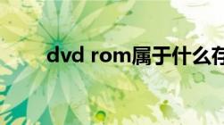 dvd rom属于什么存储器（dvd r）