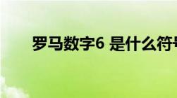 罗马数字6 是什么符号（罗马数字6）