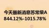 今天最新消息苏常柴A：上半年扣非净利预增844.12%-1015.78%